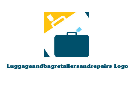 briefcase with tag logo