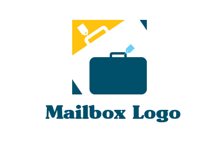 briefcase with tag logo