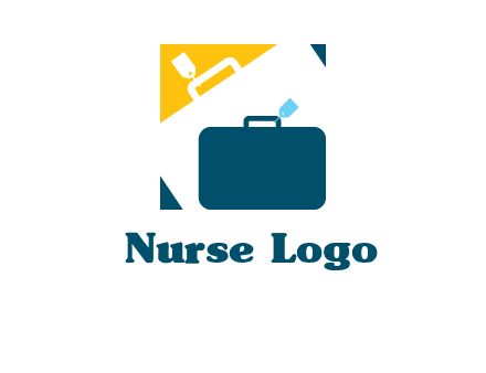 briefcase with tag logo