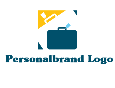 briefcase with tag logo