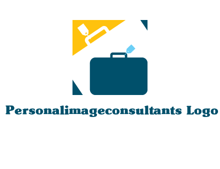 briefcase with tag logo