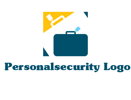 briefcase with tag logo