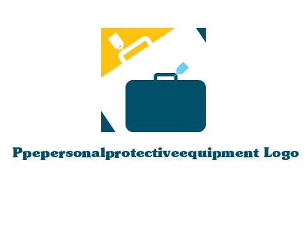 briefcase with tag logo
