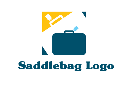 briefcase with tag logo