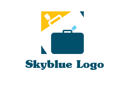 briefcase with tag logo