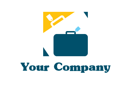 briefcase with tag logo