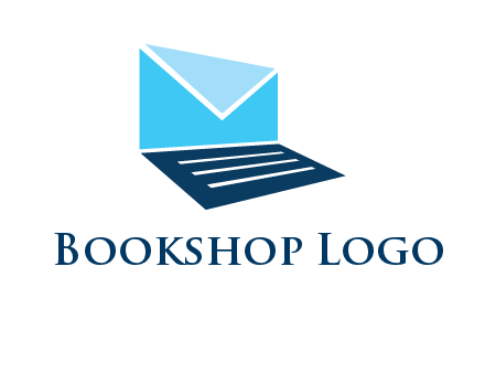 letter on laptop screen logo