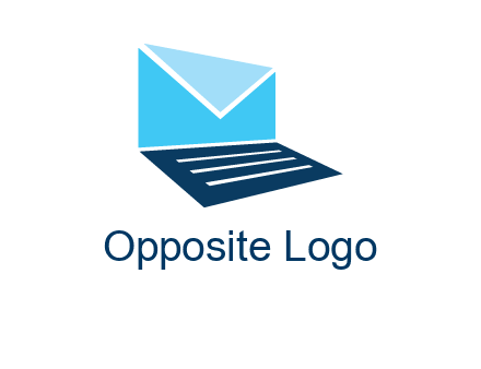 letter on laptop screen logo