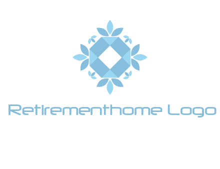 octagon crystal surrounded by leaves