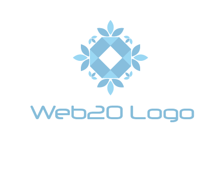 octagon crystal surrounded by leaves