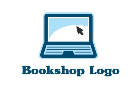 laptop with pointer computer logo