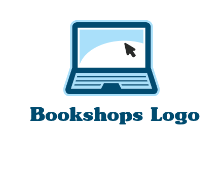 laptop with pointer computer logo