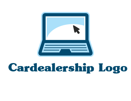 laptop with pointer computer logo