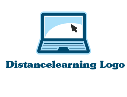 laptop with pointer computer logo