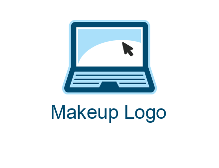 laptop with pointer computer logo