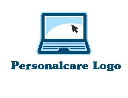 laptop with pointer computer logo