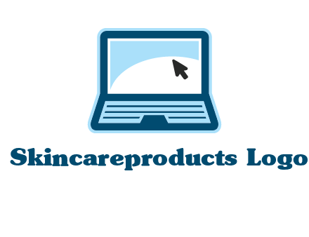 laptop with pointer computer logo