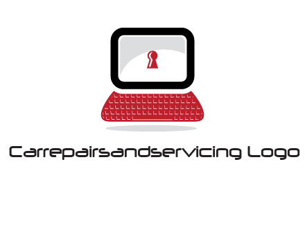 laptop security computer logo