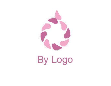 butterfly wings circle