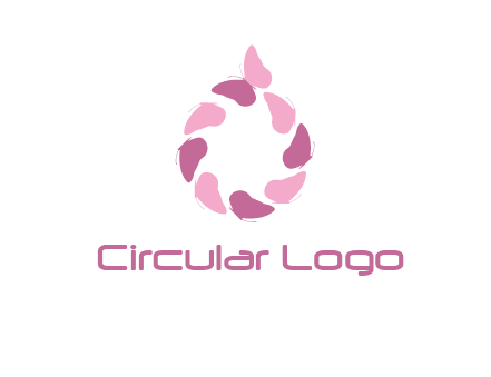 butterfly wings circle