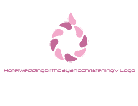 butterfly wings circle