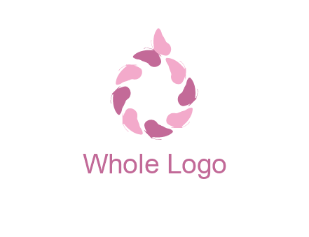 butterfly wings circle