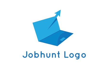 arrow in laptop logo