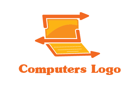 direction in laptop logo