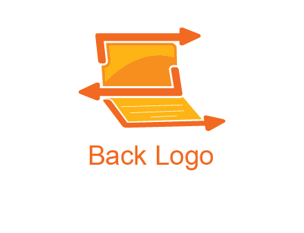 direction in laptop logo