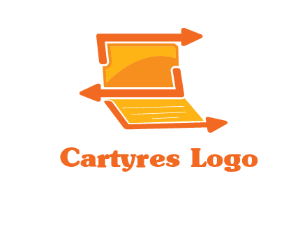 direction in laptop logo