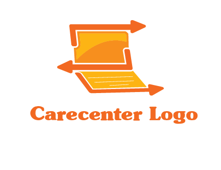 direction in laptop logo