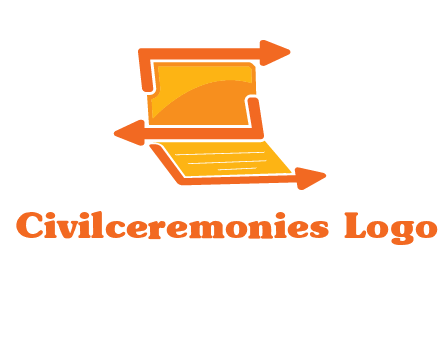 direction in laptop logo