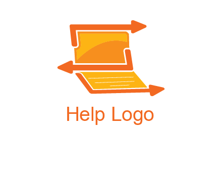 direction in laptop logo
