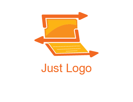 direction in laptop logo