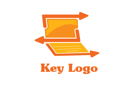direction in laptop logo