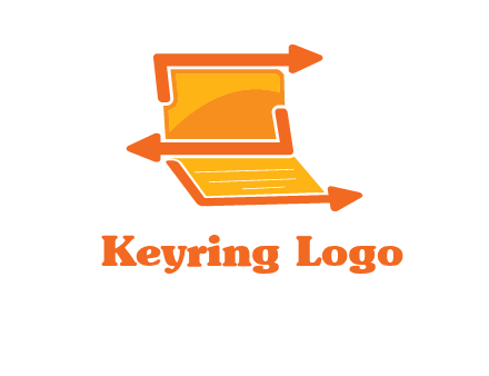 direction in laptop logo