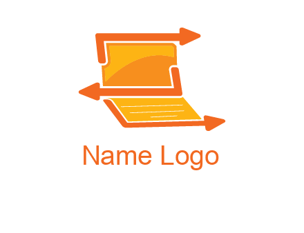 direction in laptop logo