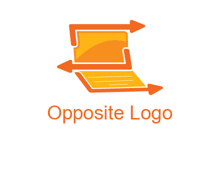 direction in laptop logo