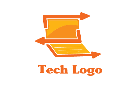 direction in laptop logo
