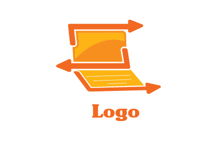 direction in laptop logo