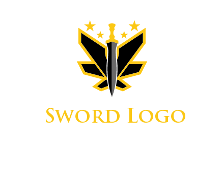 sword icon with stars