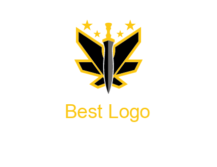 sword icon with stars