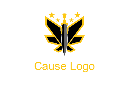 sword icon with stars