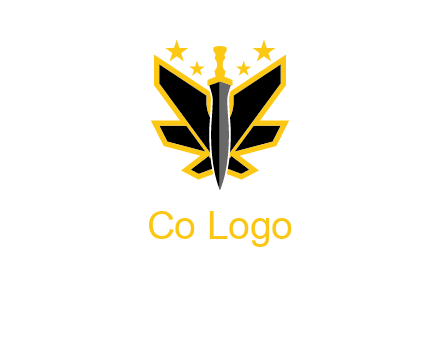 sword icon with stars