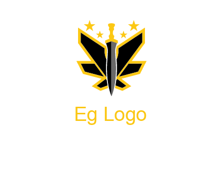 sword icon with stars