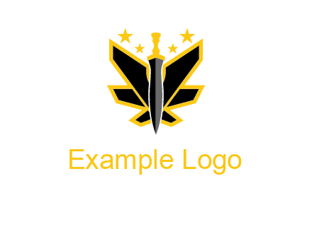 sword icon with stars