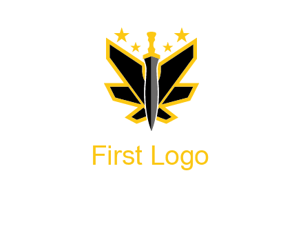 sword icon with stars