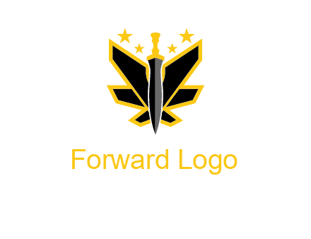 sword icon with stars