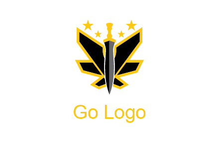 sword icon with stars