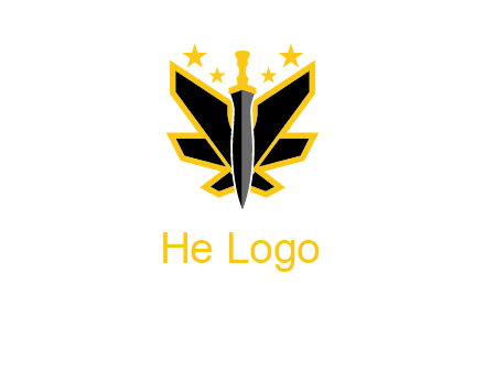 sword icon with stars